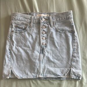 Light Blue Denim Levi Icon Skirt